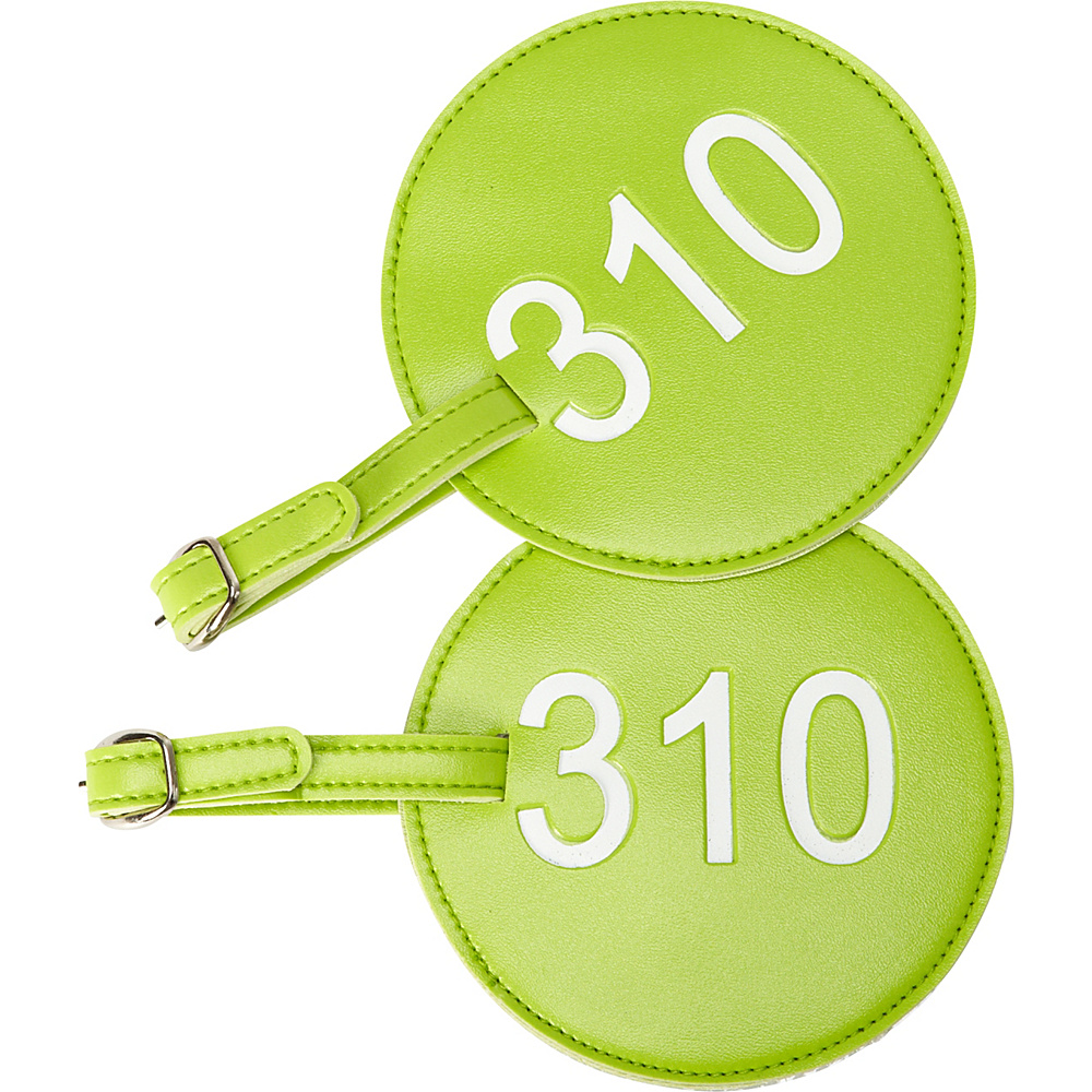 pb travel Number Luggage Tag 310 Set of 2 Green pb travel Luggage Accessories