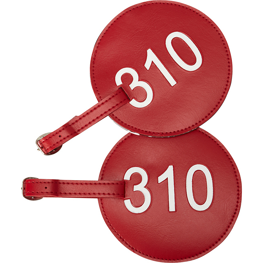 pb travel Number Luggage Tag 310 Set of 2 Red pb travel Luggage Accessories