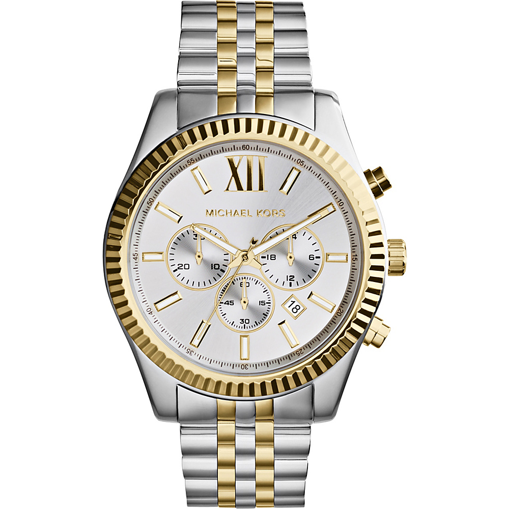 Michael Kors Watches Lexington Men s Watch Silver and Gold Michael Kors Watches Watches