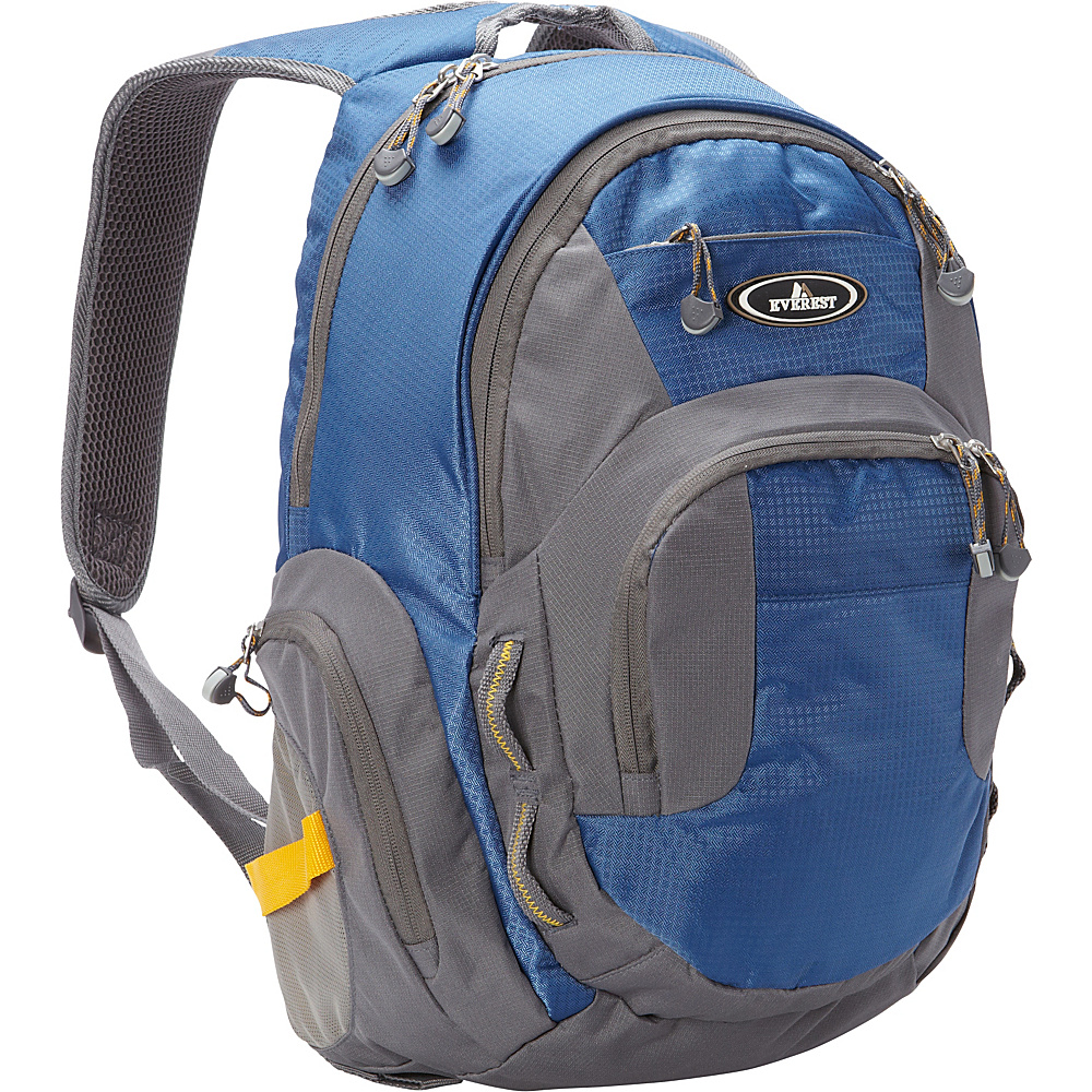 Everest Deluxe Traveler s Laptop Backpack Blue Grey Everest Business Laptop Backpacks