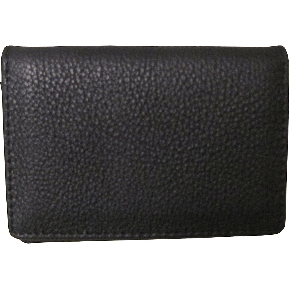 AmeriLeather Leather ID and Business Card Holder Black AmeriLeather Women s SLG Other
