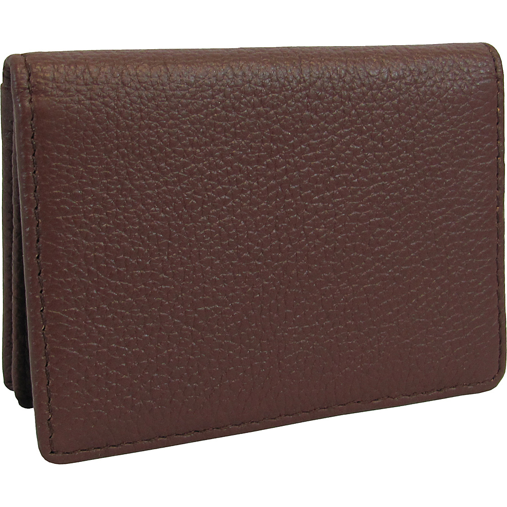 AmeriLeather Leather ID and Business Card Holder Brown AmeriLeather Women s SLG Other