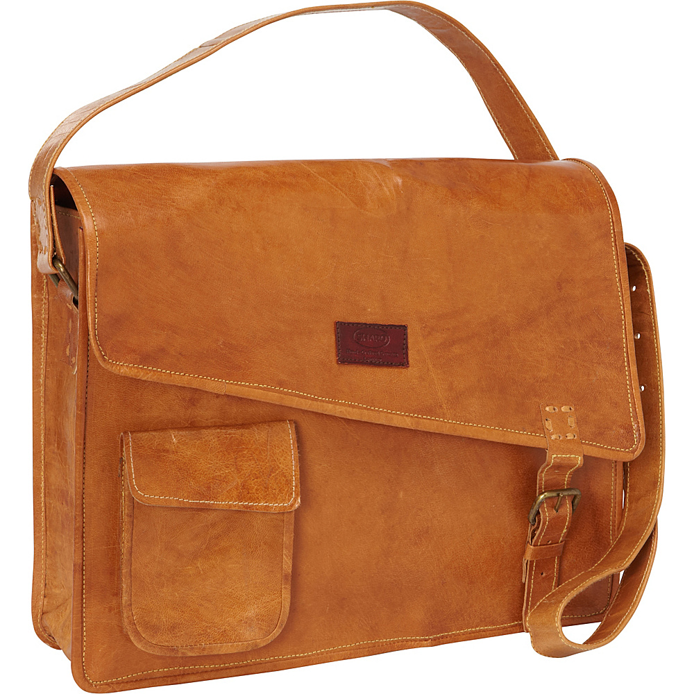 Sharo Leather Bags Women s Computer Messenger Bag Orange Yellow Sharo Leather Bags Messenger Bags