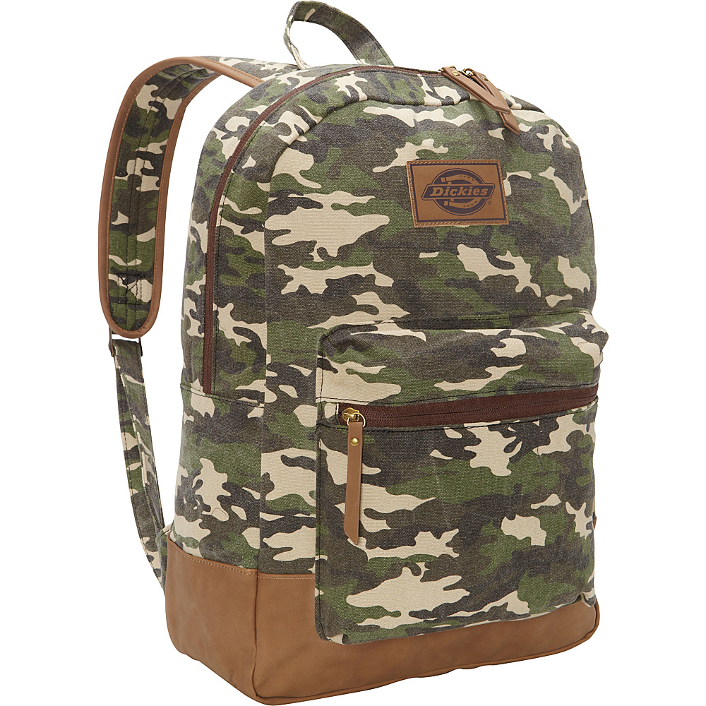 Dickies Hudson Cotton Canvas Backpack Washed Camo Dickies Everyday Backpacks