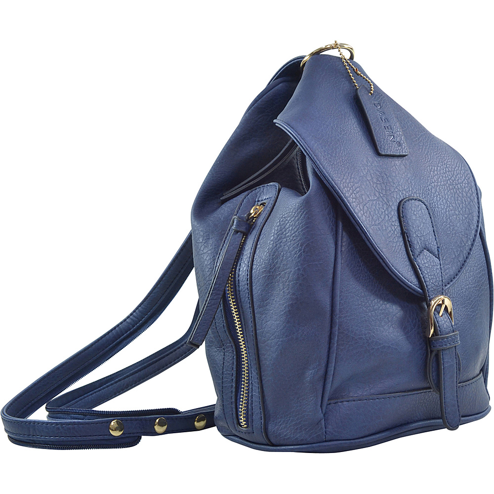 Dasein Classic Convertible Backpack Shoulder Bag Royal Blue Dasein Manmade Handbags