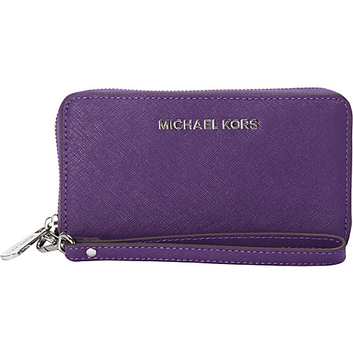 MICHAEL Michael Kors Jet Set Travel Large Multifunction Phone Case Wallet Grape - MICHAEL Michael Kors Designer Handbags