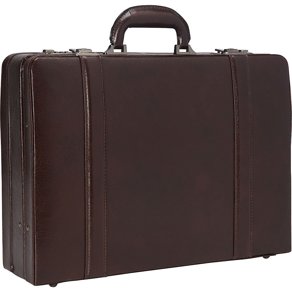 Mancini Leather Goods Expandable Attach Case Burgundy Mancini Leather Goods Non Wheeled Business Cases
