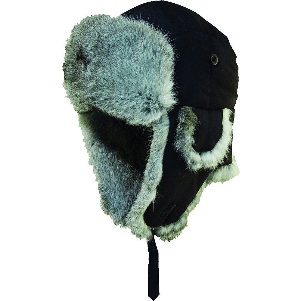 Woolrich Supplex Fur Trooper Hat Black Medium Woolrich Hats Gloves Scarves