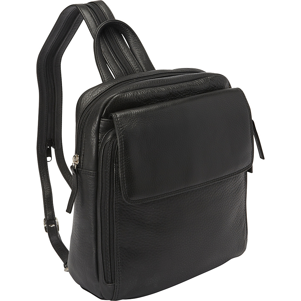 Derek Alexander Top Zip Sling Backpack Black Derek Alexander Leather Handbags