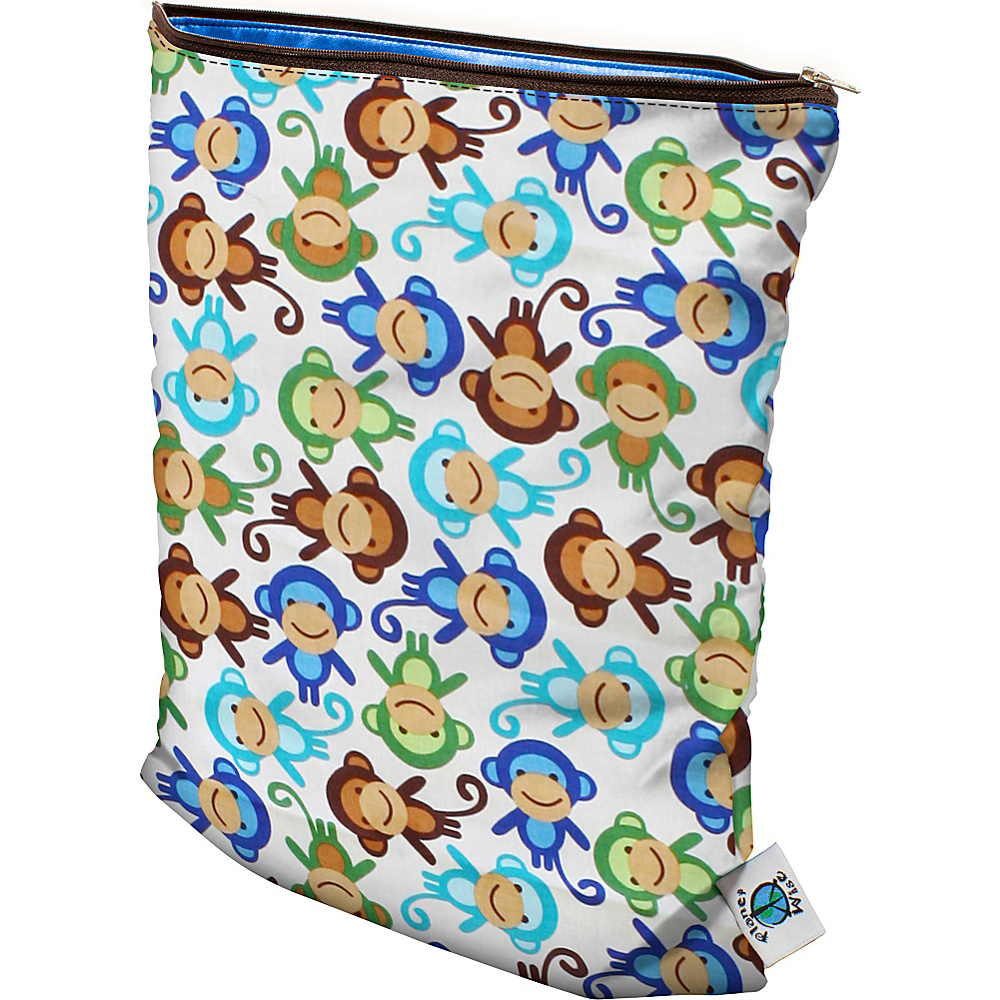 Planet Wise Medium Wet Bag Monkey Fun Planet Wise Diaper Bags Accessories