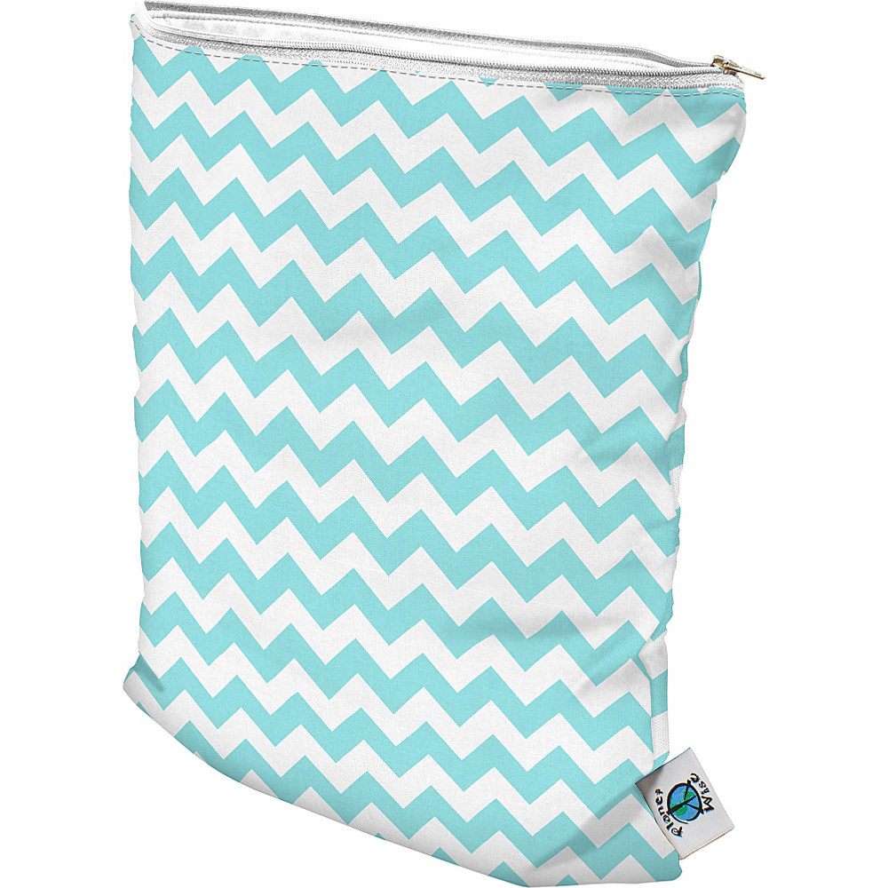 Planet Wise Medium Wet Bag Teal Chevron Planet Wise Diaper Bags Accessories