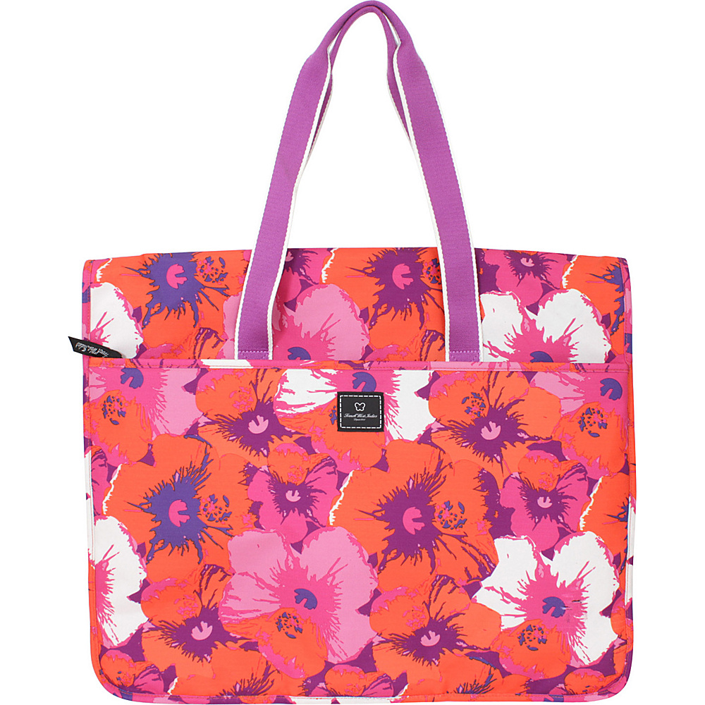 French West Indies Garment Tote Pop Flower Purple French West Indies Garment Bags