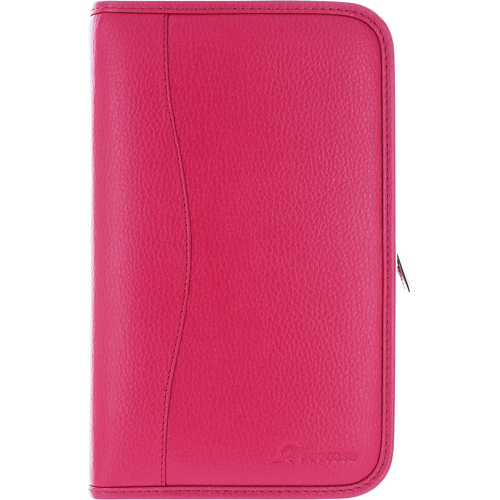 rooCASE Executive Portfolio Leather Case Cover for Samsung Galaxy Tab S 8.4 SM T700 Magenta rooCASE Electronic Cases