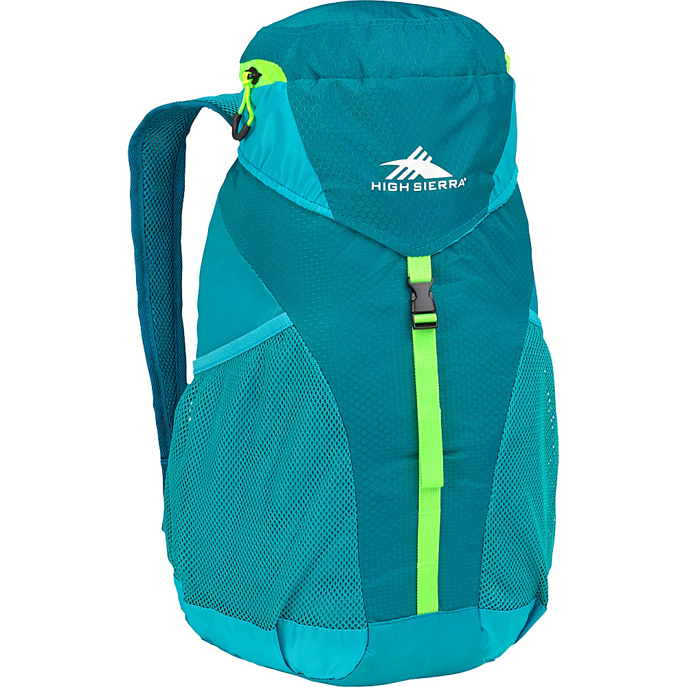 High Sierra 20L Packable Sport Backpack SEA TROPIC TEAL ZEST High Sierra Lightweight packable expandable bags