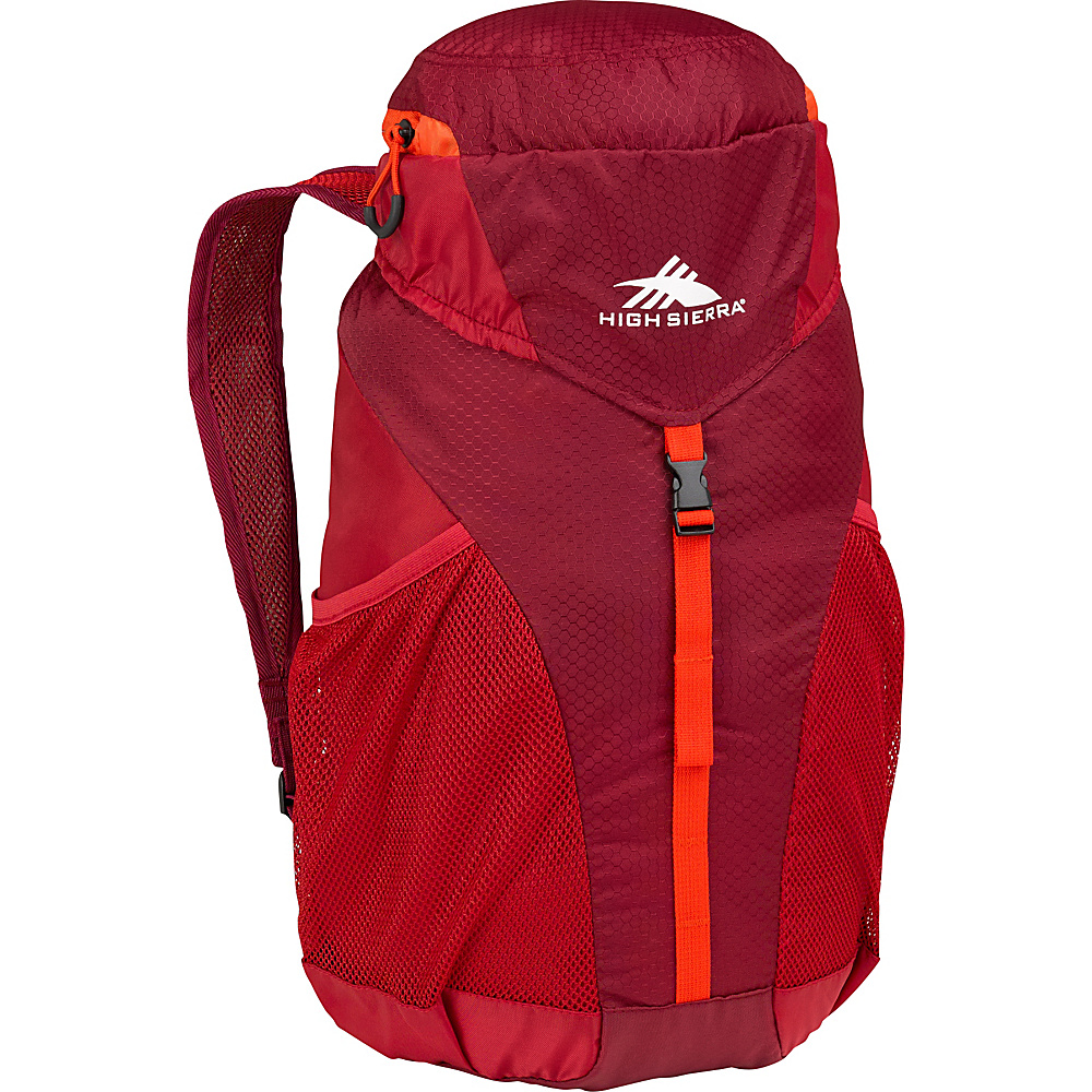 High Sierra 20L Packable Sport Backpack BRICK RED CARMINE RED LINE High Sierra Lightweight packable expandable bags