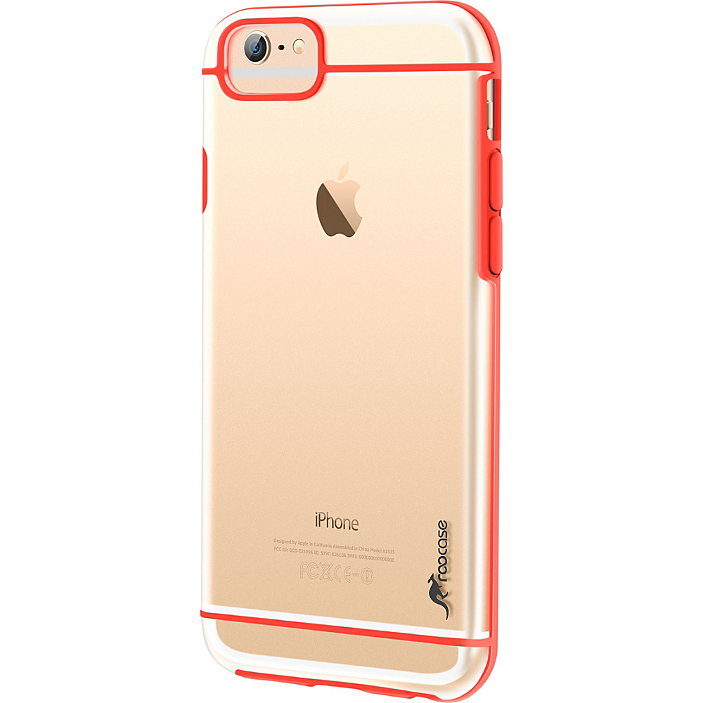 rooCASE Slim FUSION Hybrid Clear PC TPU Case Cover for iPhone 6 6s Plus 5.5 inch Red rooCASE Personal Electronic Cases