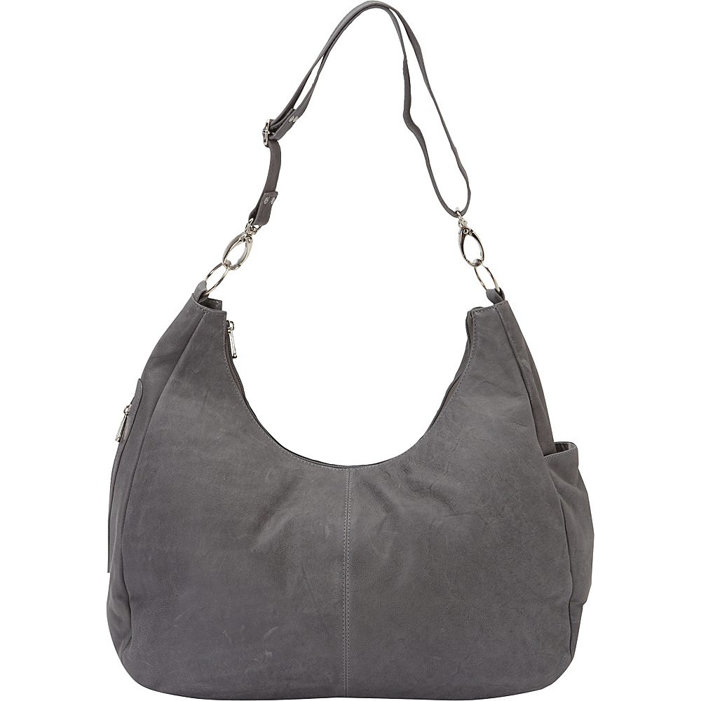 Piel Large Convertible Crossbody Bag Charcoal Piel Leather Handbags