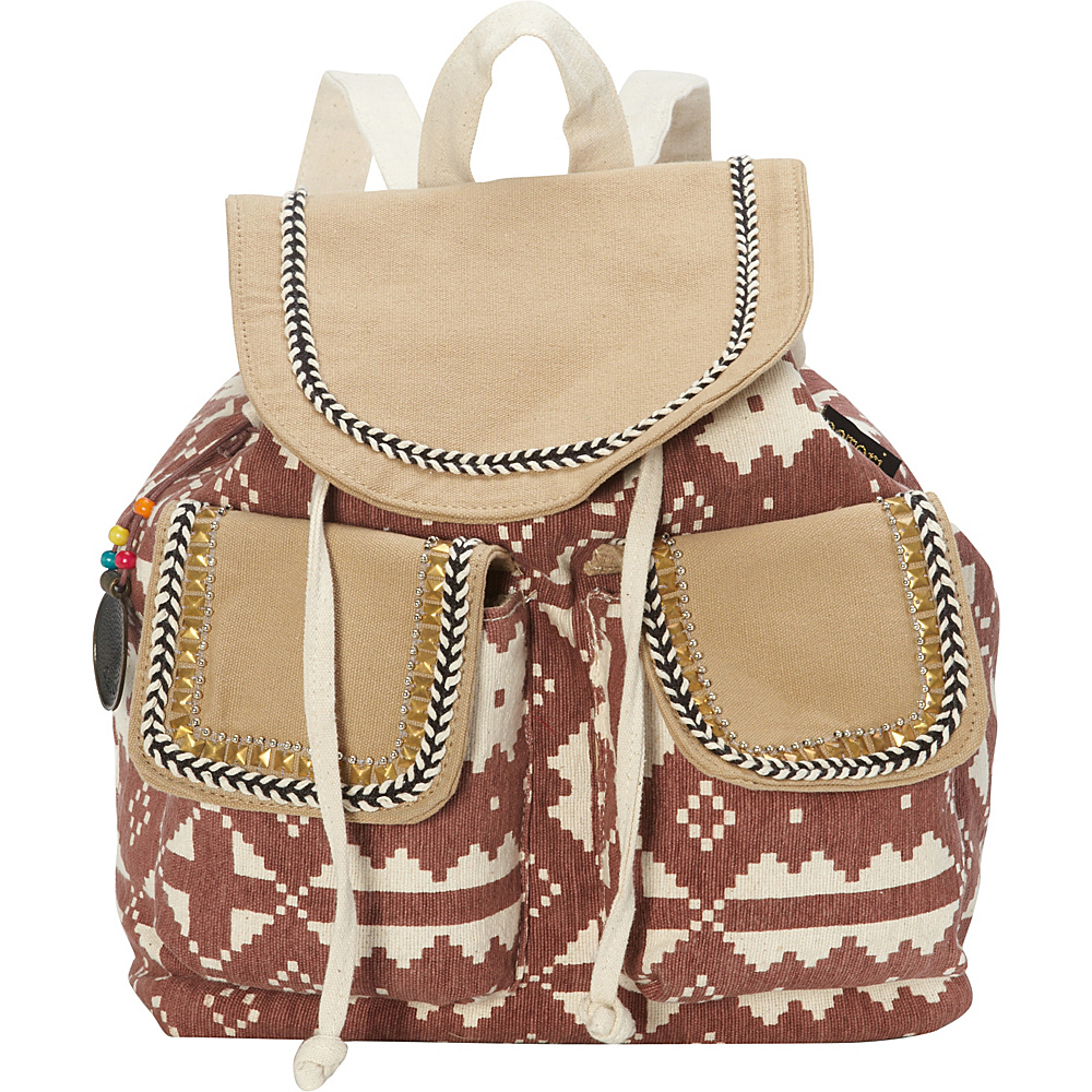 Sun N Sand Jadon Backpack Red Sun N Sand Fabric Handbags