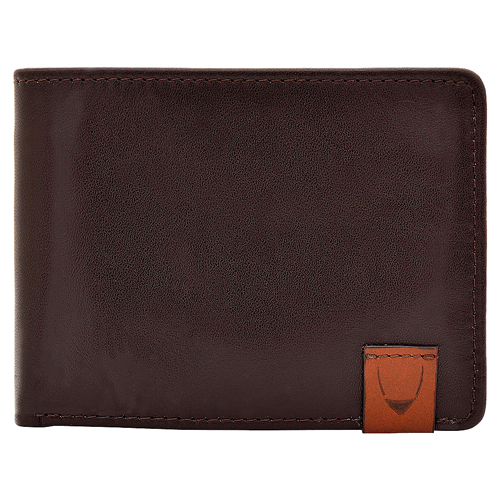 Hidesign Dylan Slim Thin Simple Leather Bifold Wallet Brown Hidesign Men s Wallets