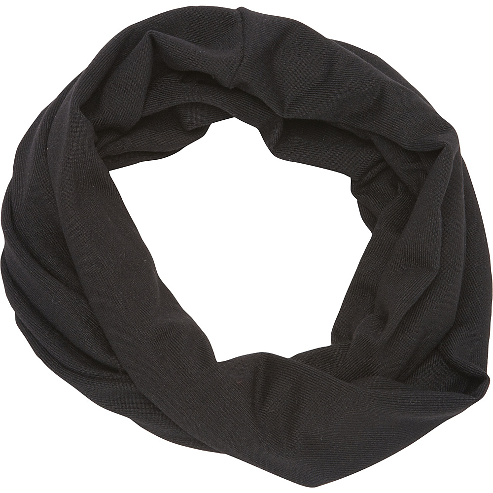 Magid Solid Infinity Scarf Black Magid Hats Gloves Scarves