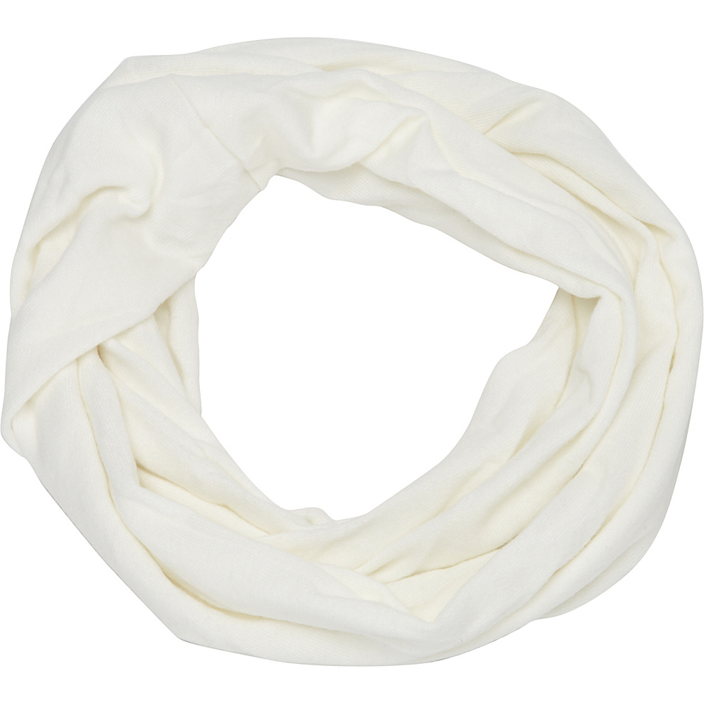 Magid Solid Infinity Scarf White Magid Hats Gloves Scarves