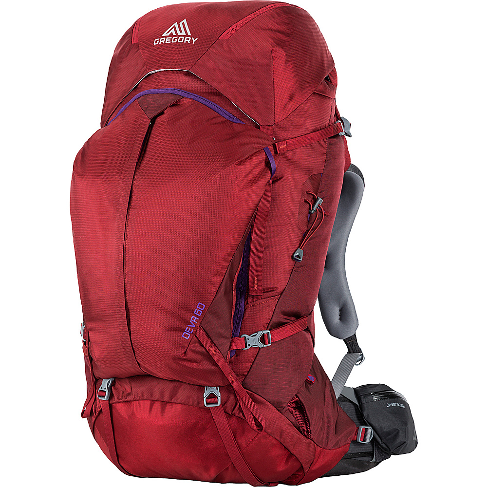 Gregory Deva 60 Small Pack Ruby Red Gregory Day Hiking Backpacks