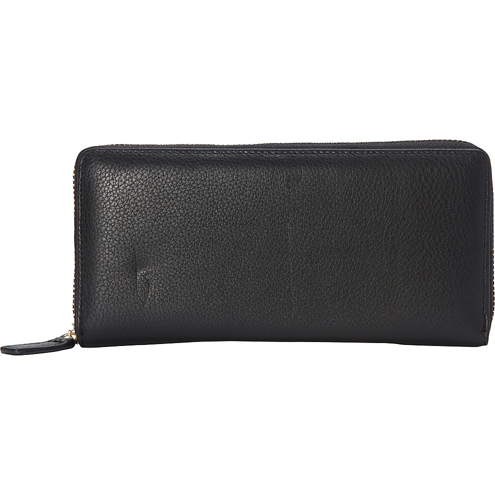 R R Collections Top Zip Around Ladies Wallets Black R R Collections Women s Wallets