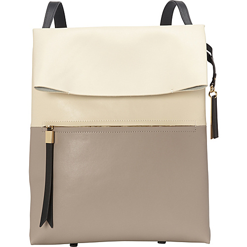 Vince Camuto Tyler Handbag Backpack Driftwood/Ivory/Graphite - Vince Camuto Designer Handbags