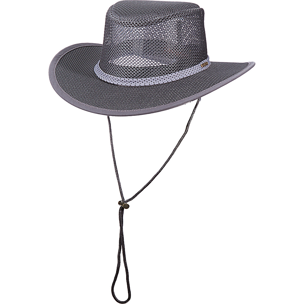 Stetson Mesh Covered Safari Cap Charcoal Medium Stetson Hats Gloves Scarves