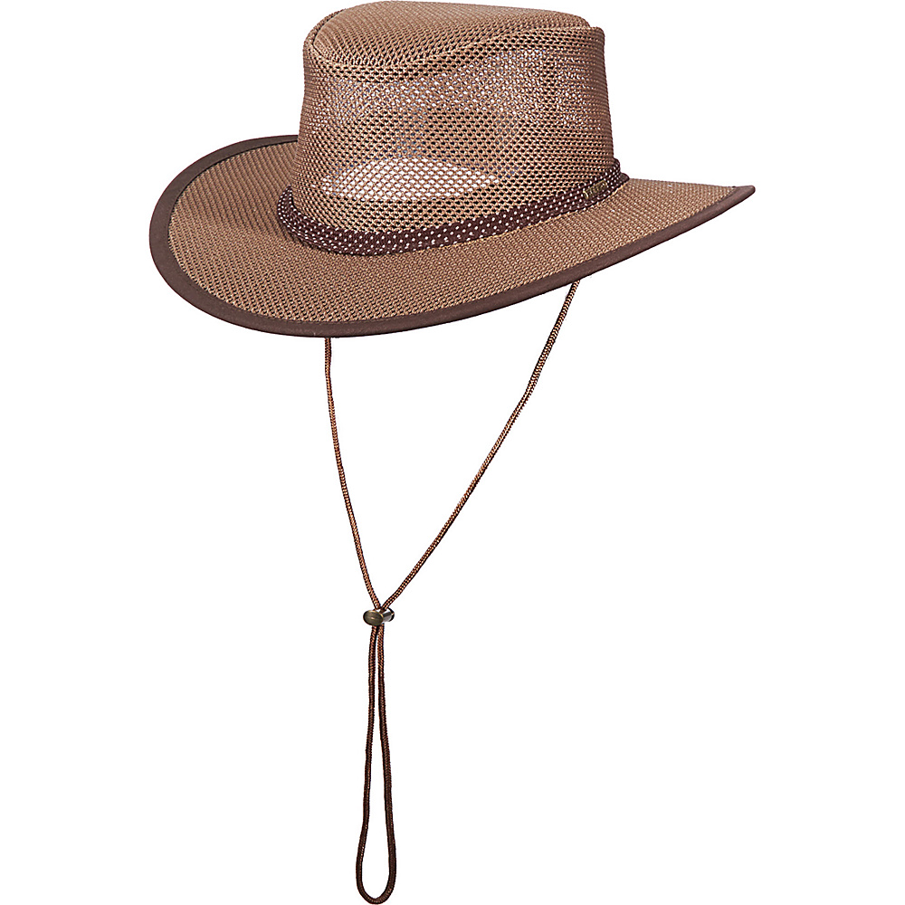 Stetson Mesh Covered Safari Cap Walnut Small Stetson Hats Gloves Scarves