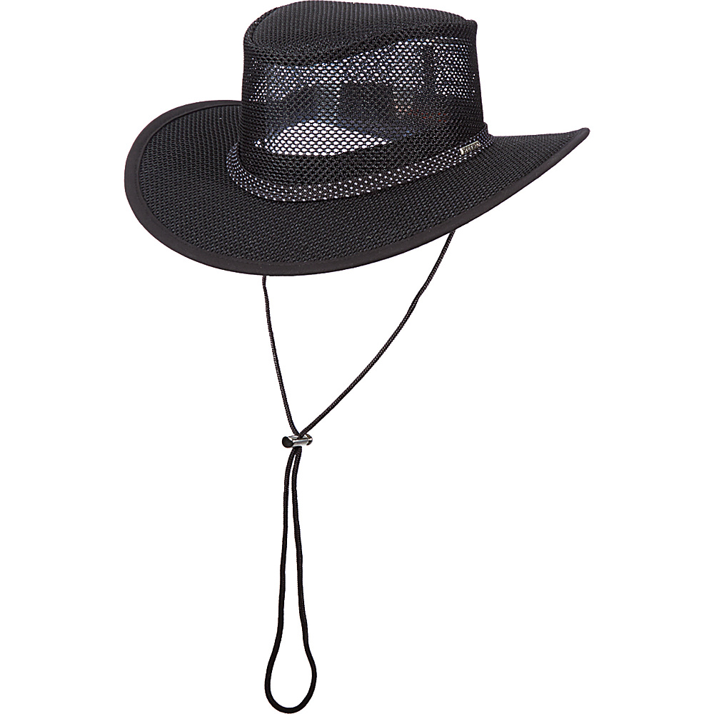 Stetson Mesh Covered Safari Cap Black Large Stetson Hats Gloves Scarves