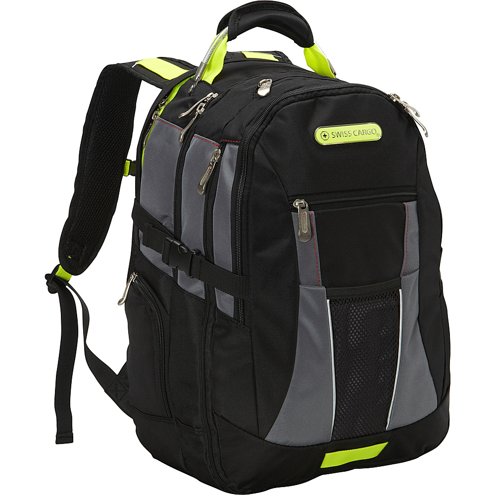 Swiss Cargo SCX22 19 Backpack Black Grey Swiss Cargo Business Laptop Backpacks