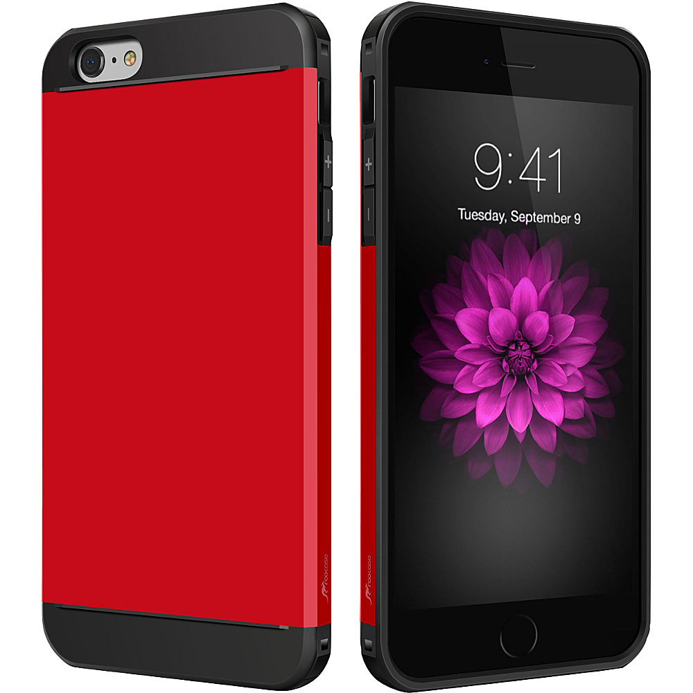 rooCASE Exec Tough Hybrid PC TPU Case Cover for iPhone 6 6s Plus 5.5 Red rooCASE Electronic Cases