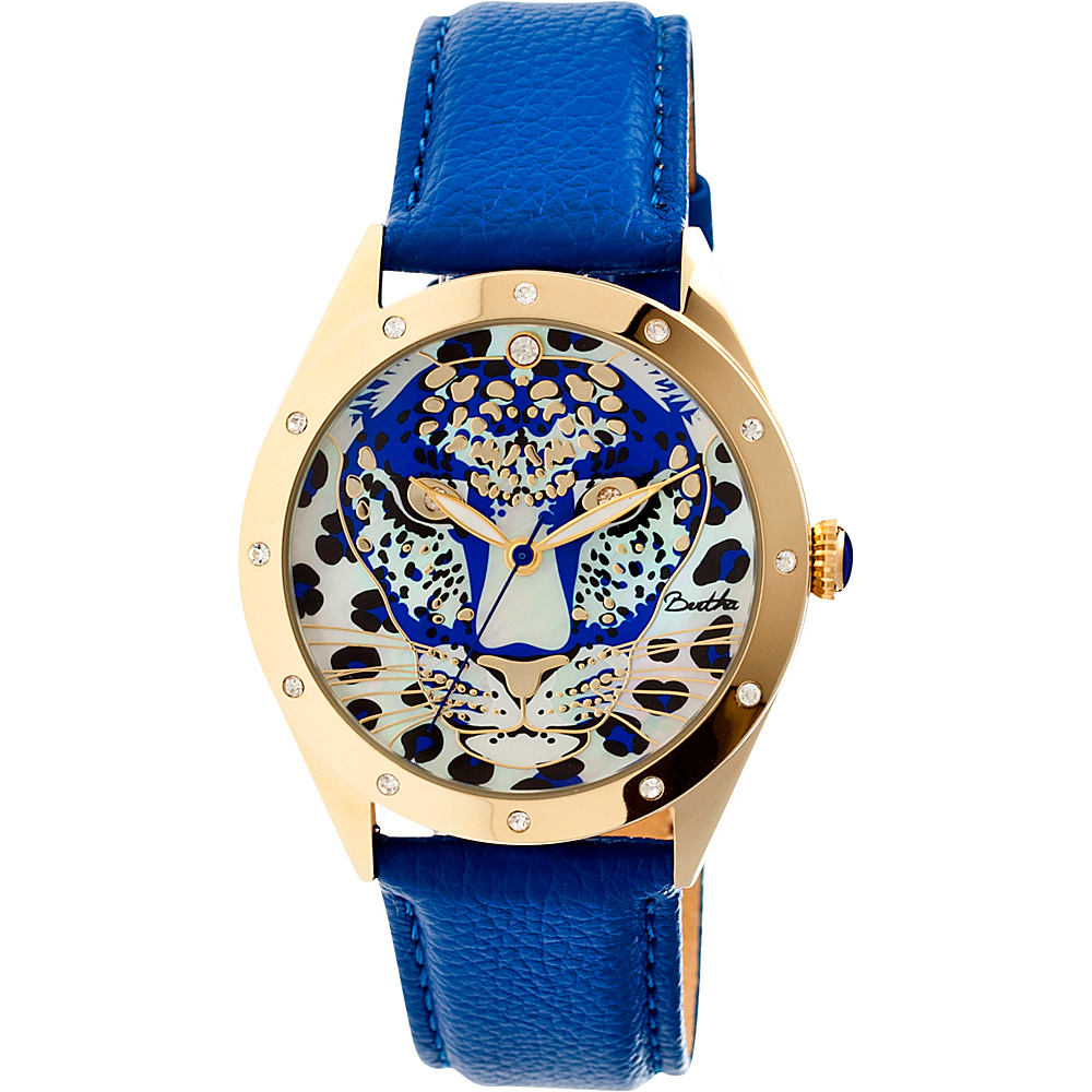 Bertha Watches Alexandra Leather Watch Blue Bertha Watches Watches