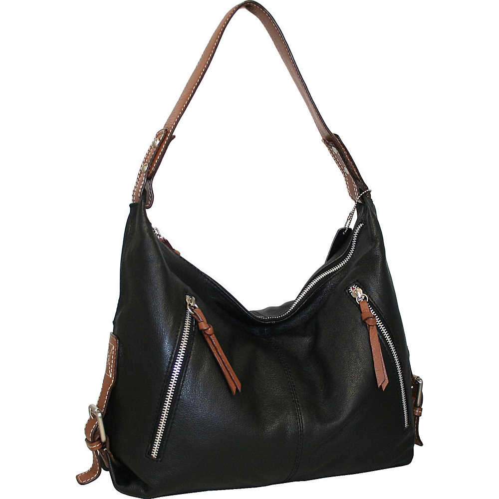 Nino Bossi Helena Hobo Black Nino Bossi Leather Handbags