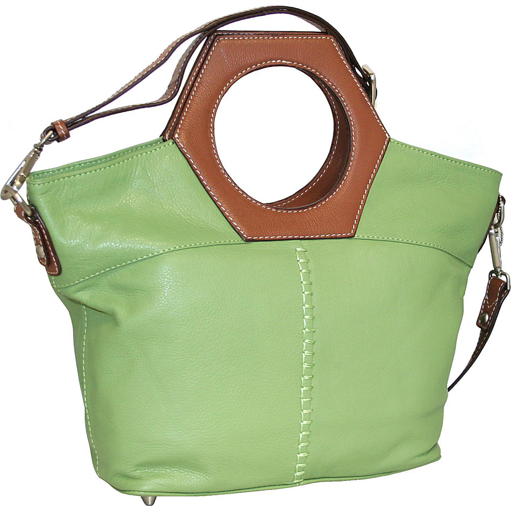 Nino Bossi Cut it Out Satchel Leaf Nino Bossi Leather Handbags