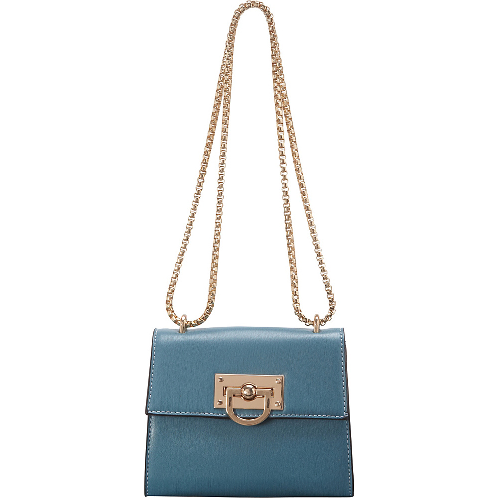 SW Global Clora Chain Handle Shoulder Bag Blue SW Global Manmade Handbags