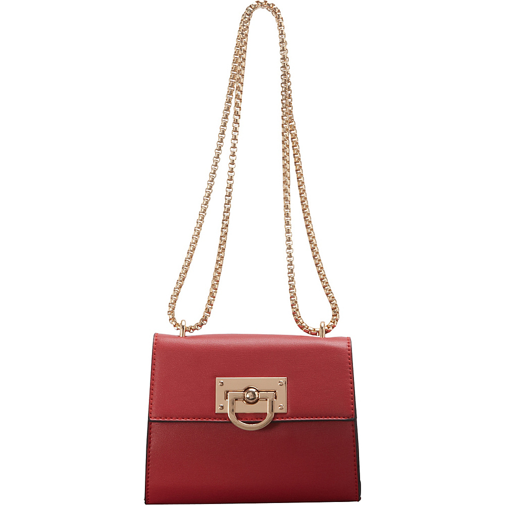 SW Global Clora Chain Handle Shoulder Bag Red SW Global Manmade Handbags