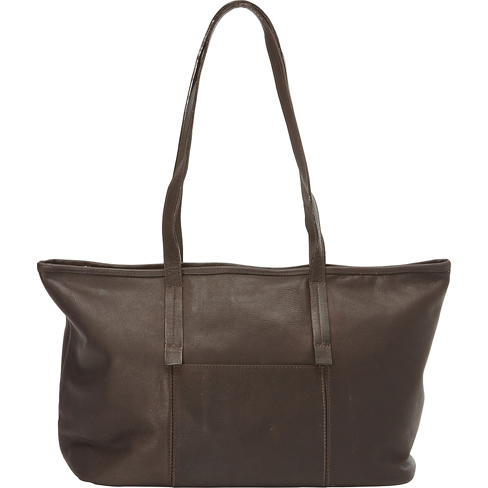 Clava Horizontal Lucy Tote Vachetta Cafe Clava Leather Handbags