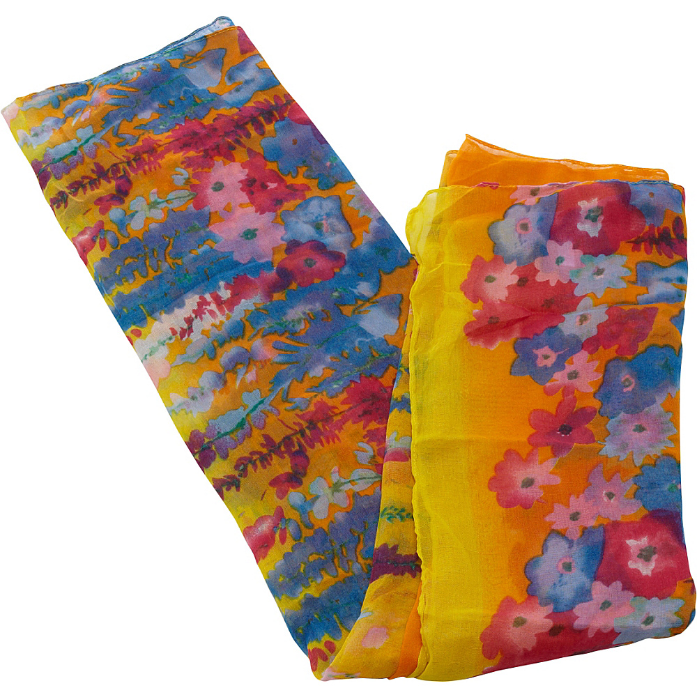 Magid Dip Floral Sarong Yellow Magid Hats Gloves Scarves