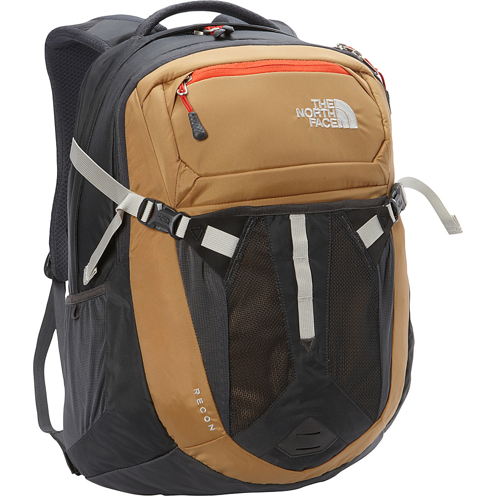 The North Face Recon Laptop Backpack Dijon Brown Poinciana Orange The North Face Business Laptop Backpacks