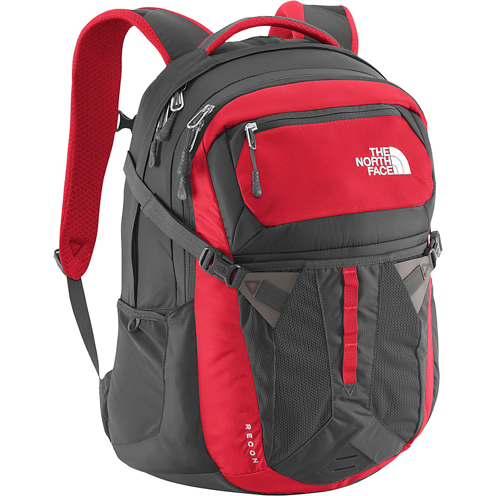 The North Face Recon Laptop Backpack TNF Red Asphalt Grey The North Face Laptop Backpacks