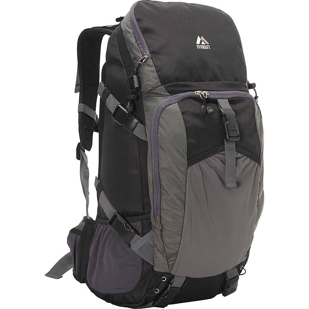 Everest Expedition Hiking Pack Black Gray Everest Day Hiking Backpacks