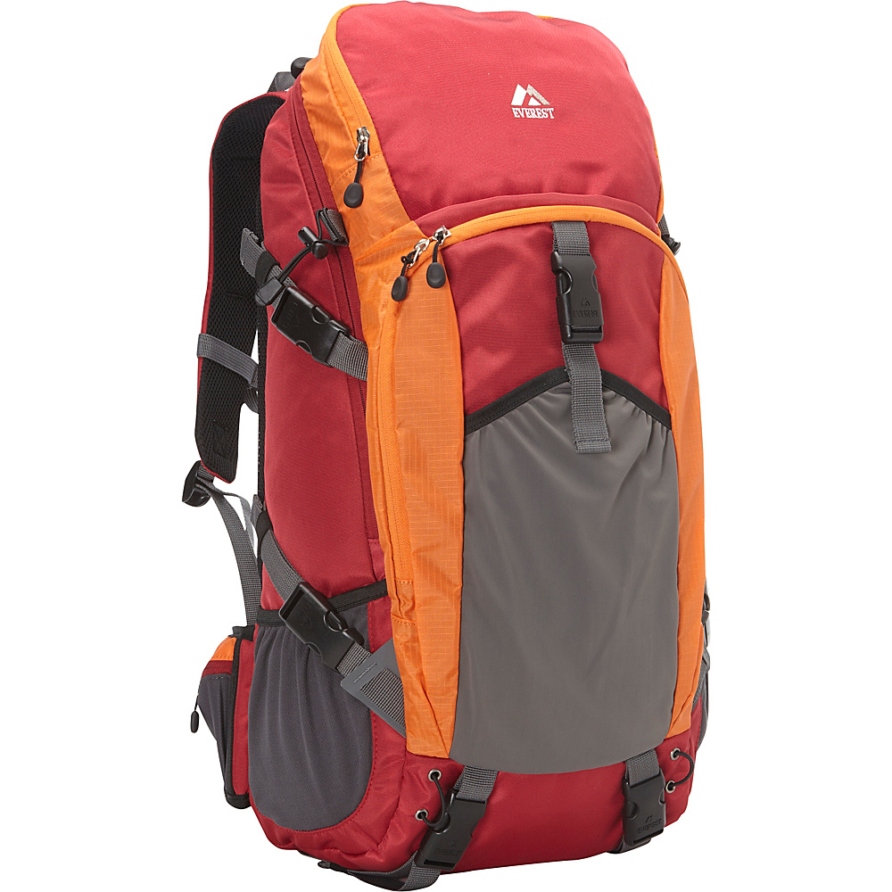 Everest Expedition Hiking Pack Red Orange Gray Everest Day Hiking Backpacks