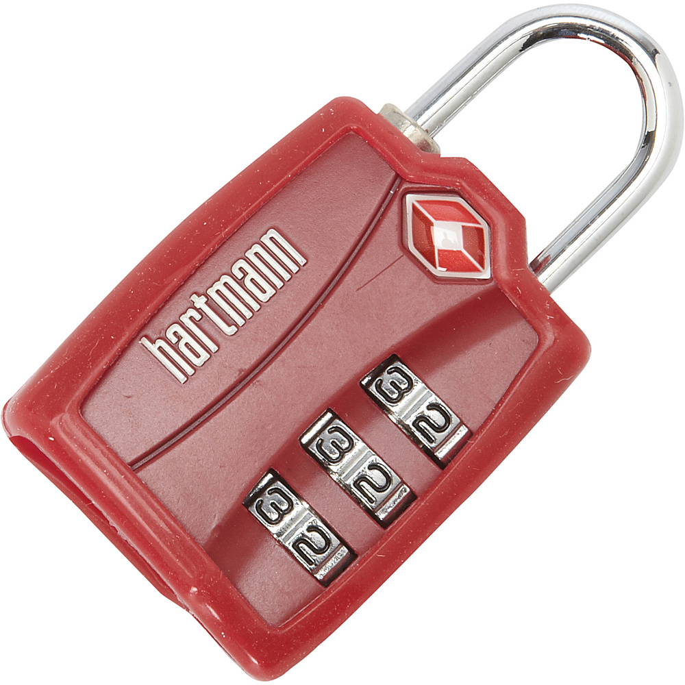 Hartmann Luggage TSA Combination Lock with Cover Red Hartmann Luggage Luggage Accessories