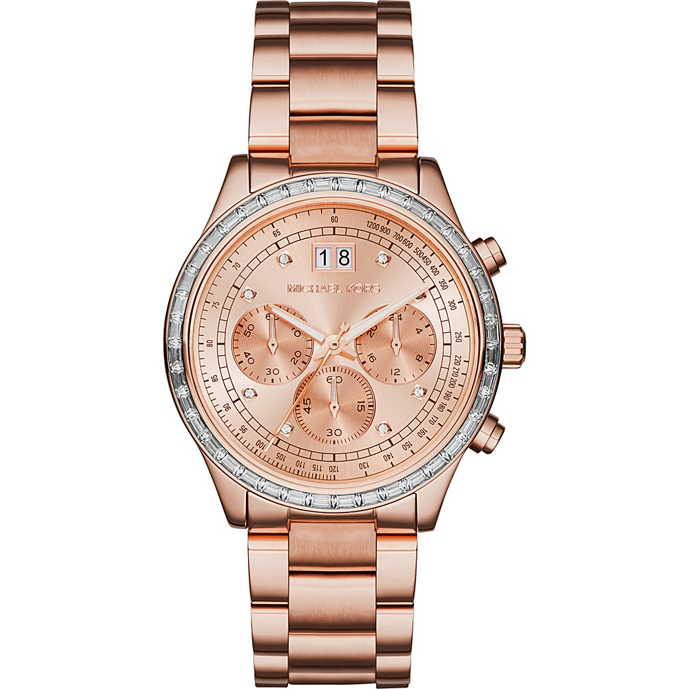 Michael Kors Watches Brinkley Chronograph Stainless Steel Watch Rose Gold Michael Kors Watches Watches