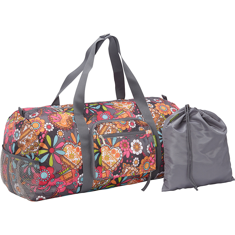 Sacs Collection by Annette Ferber Duffle 2 Two piece Set Groovy Gray Pattern Sacs Collection by Annette Ferber Travel Duffels