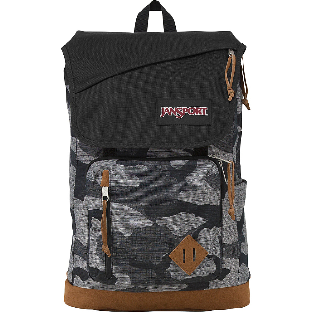 JanSport Hensley Backpack Grey Denim Camo Jaquard JanSport Laptop Backpacks
