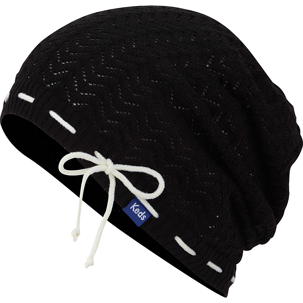 Keds Solid Slouch Beanie Black Keds Hats Gloves Scarves