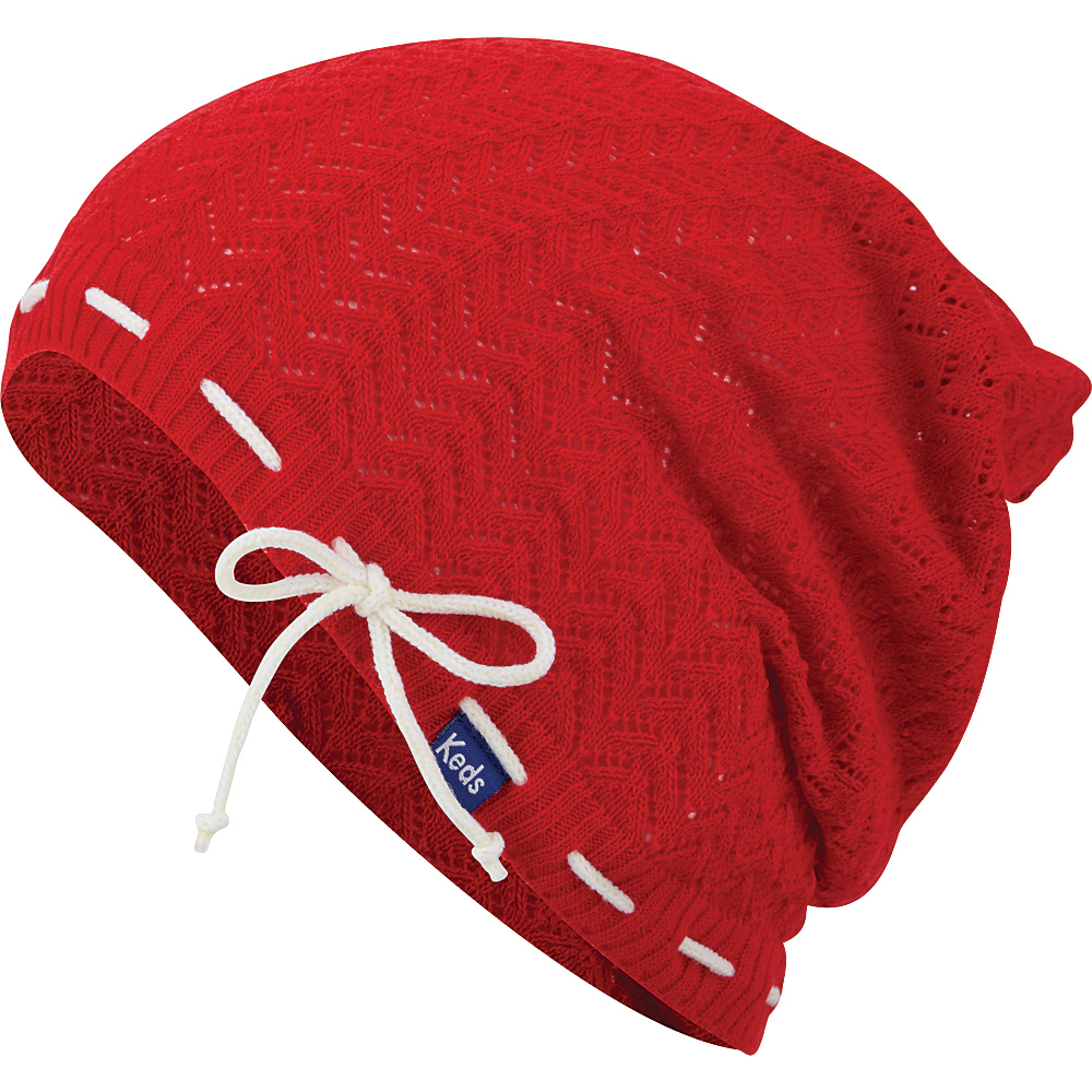 Keds Solid Slouch Beanie Rococco Red Keds Hats Gloves Scarves
